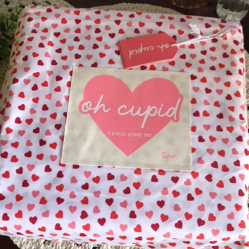 Oh Cupid VALENTINES Hearts Sheet Set - TWIN